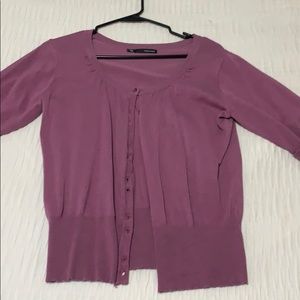 - Light purple cardigan